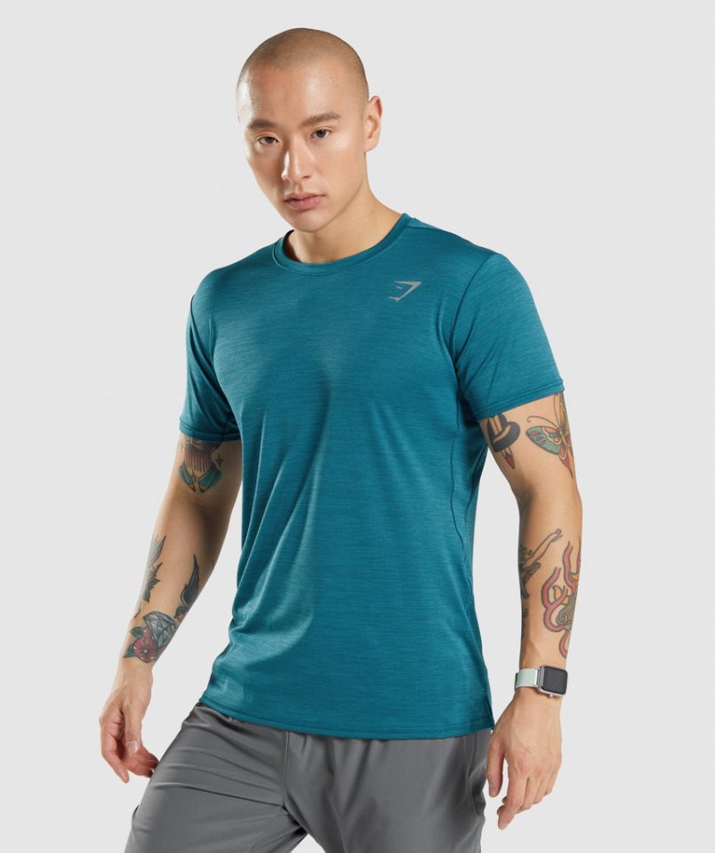 Gymshark Speed T-shirts Herren Türkis | 47218OVFG