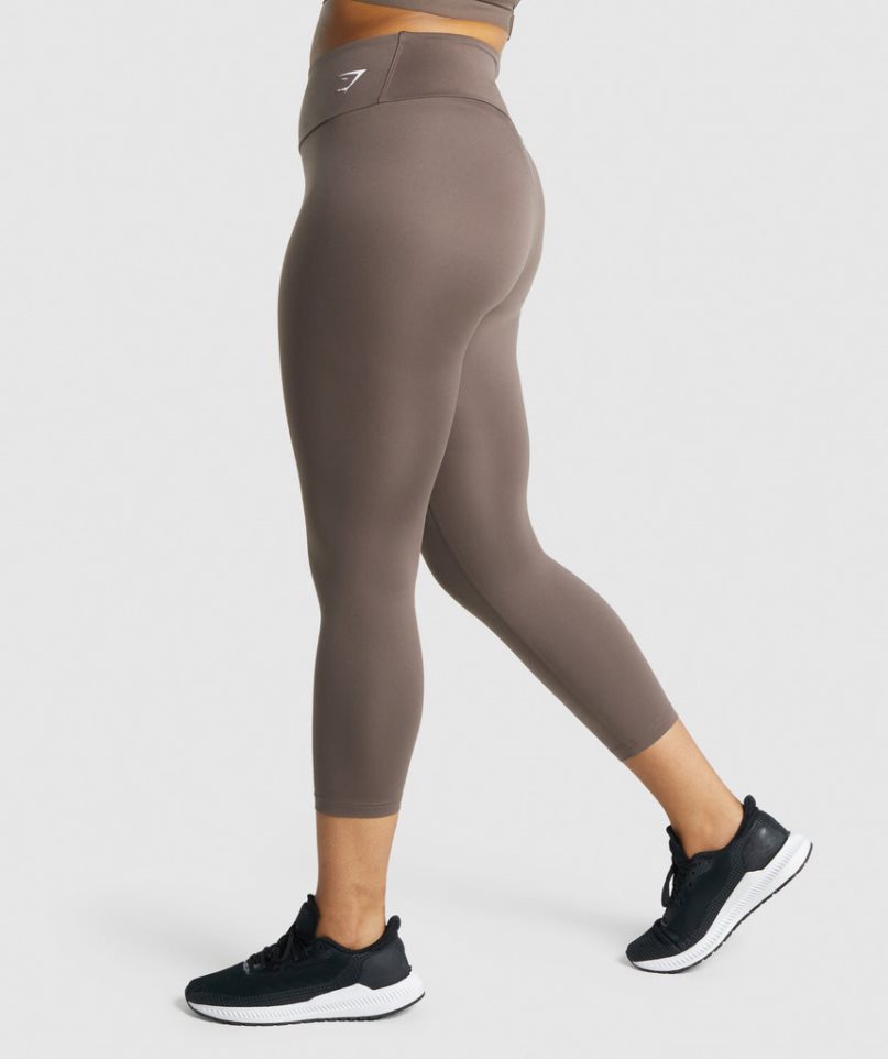 Gymshark Sport 7/8 Leggings Damen Braun | 10532GADQ