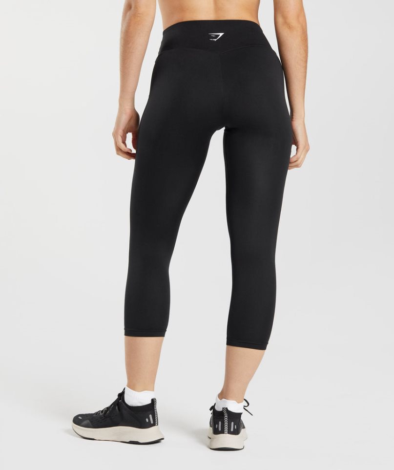 Gymshark Sport 7/8 Leggings Damen Schwarz | 46309EJQZ