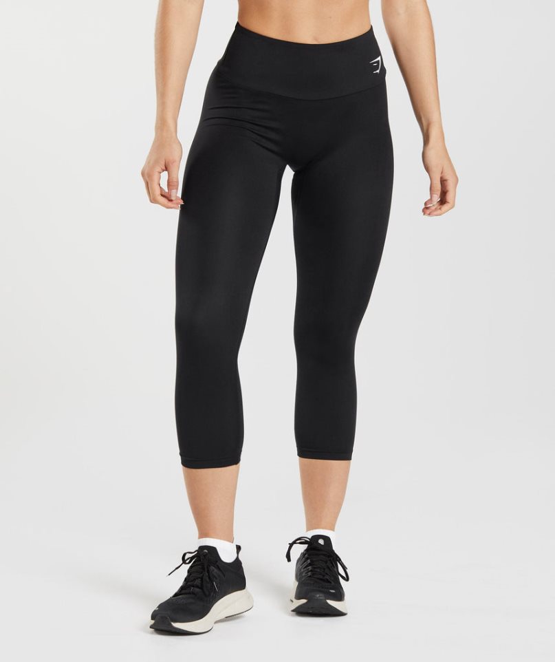 Gymshark Sport 7/8 Leggings Damen Schwarz | 46309EJQZ