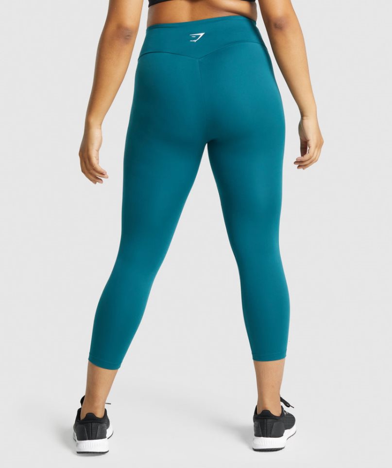 Gymshark Sport 7/8 Leggings Damen Türkis | 54230ZTIL