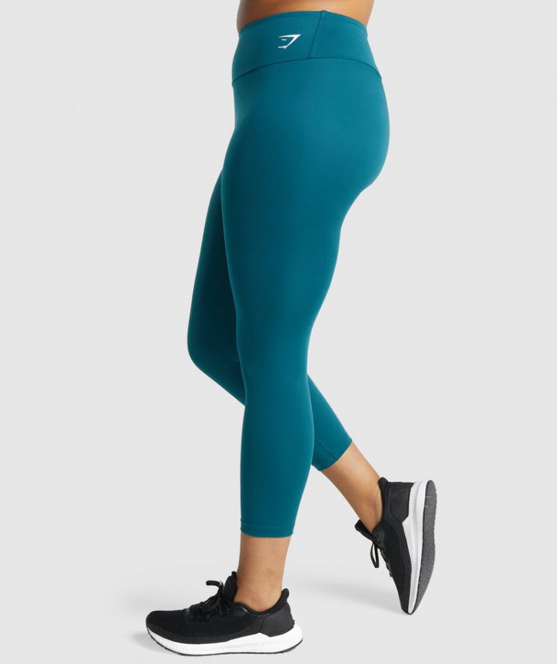 Gymshark Sport 7/8 Leggings Damen Türkis | 54230ZTIL