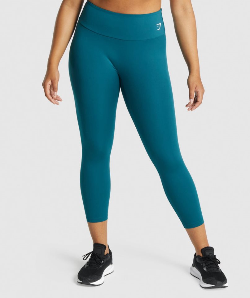 Gymshark Sport 7/8 Leggings Damen Türkis | 54230ZTIL