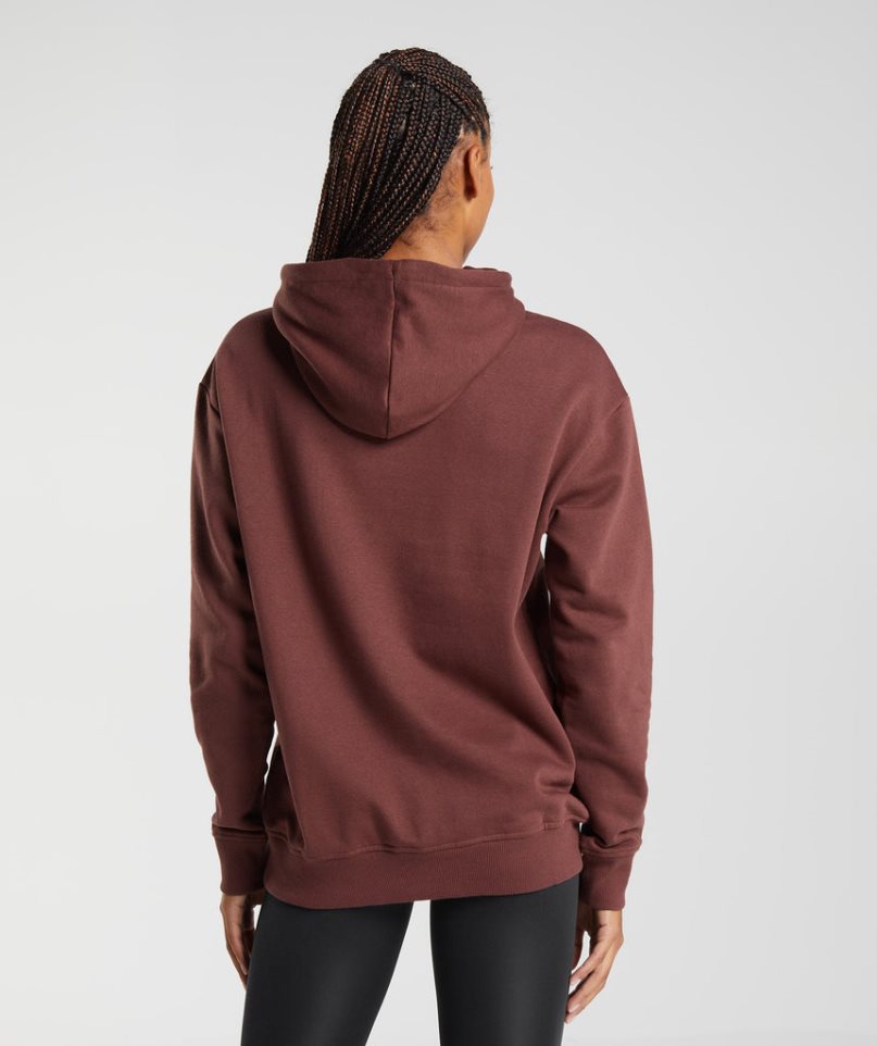 Gymshark Sport Boyfriend Hoodie Damen Braun | 68539QGJA