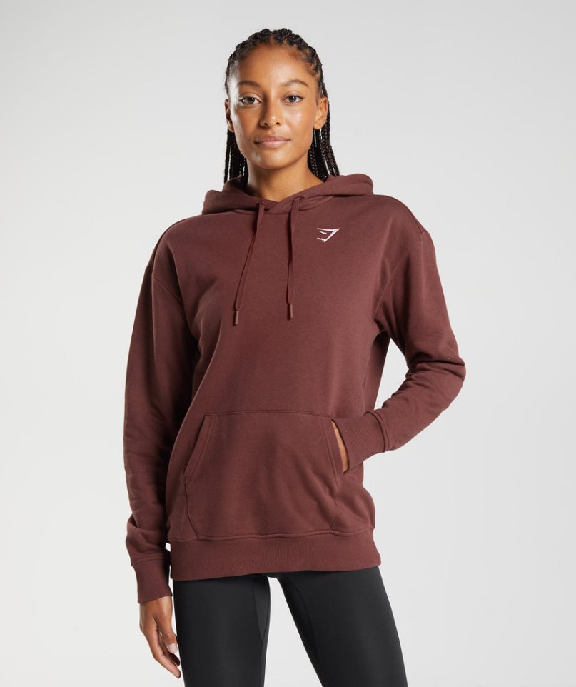 Gymshark Sport Boyfriend Hoodie Damen Braun | 68539QGJA