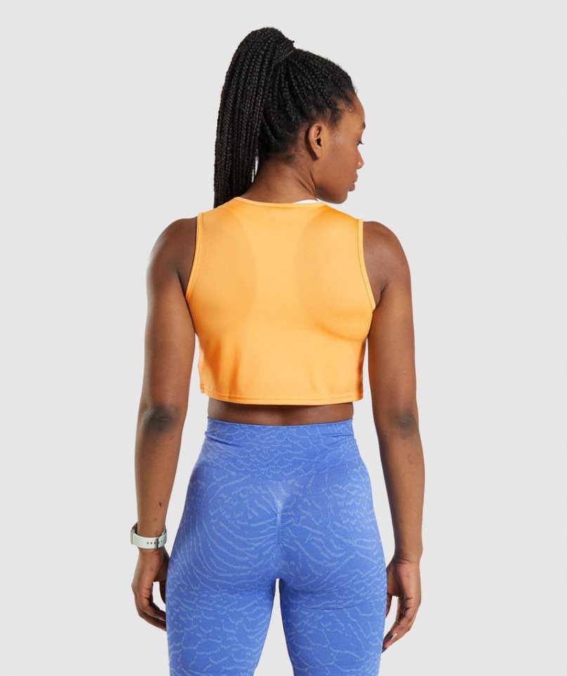 Gymshark Sport Crop Muskelshirt Damen Orange | 82370HWVC