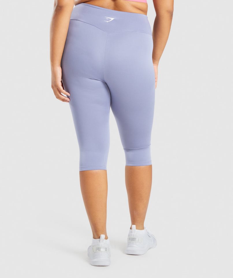 Gymshark Sport Cropped Leggings Damen Hellblau | 63480ROXS