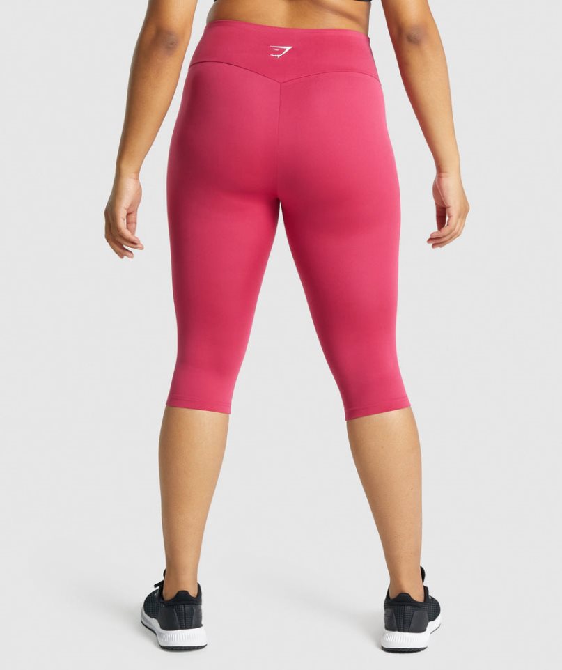 Gymshark Sport Cropped Leggings Damen Rosa | 34095ENTA