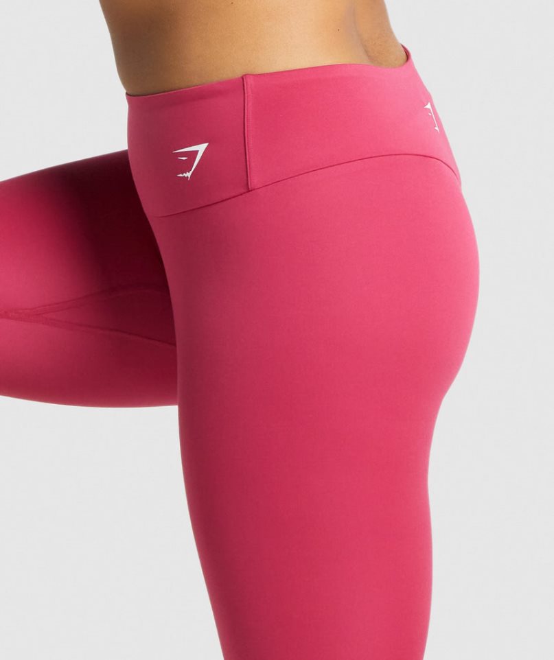 Gymshark Sport Cropped Leggings Damen Rosa | 34095ENTA