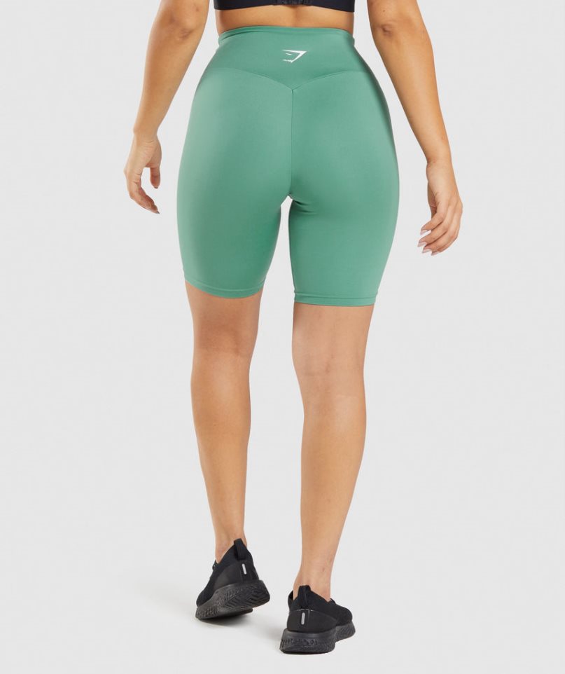 Gymshark Sport Cycling Kurze Hose Damen Grün | 26180NWVH