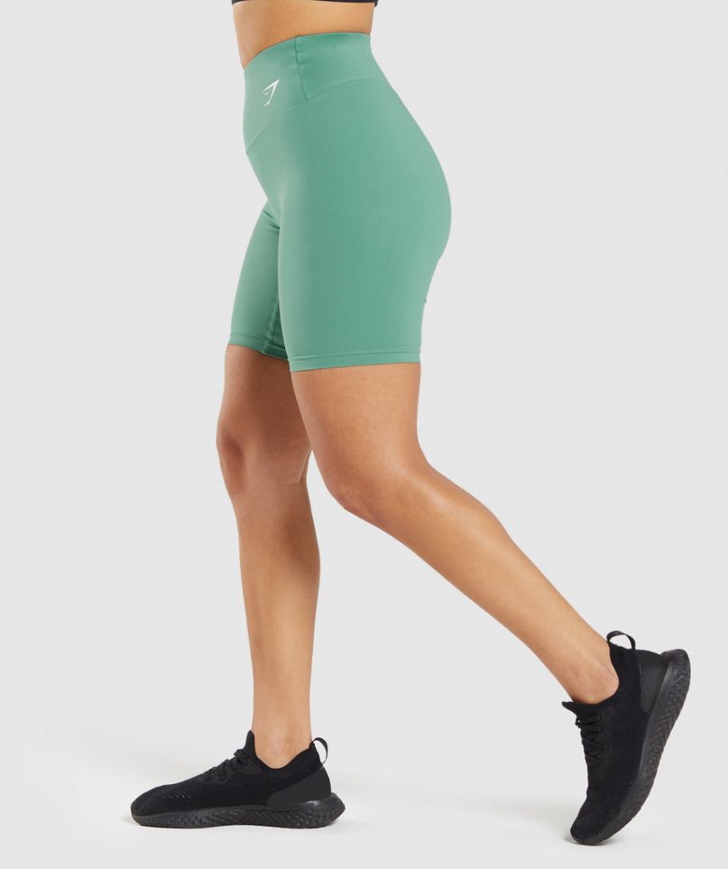 Gymshark Sport Cycling Kurze Hose Damen Grün | 26180NWVH