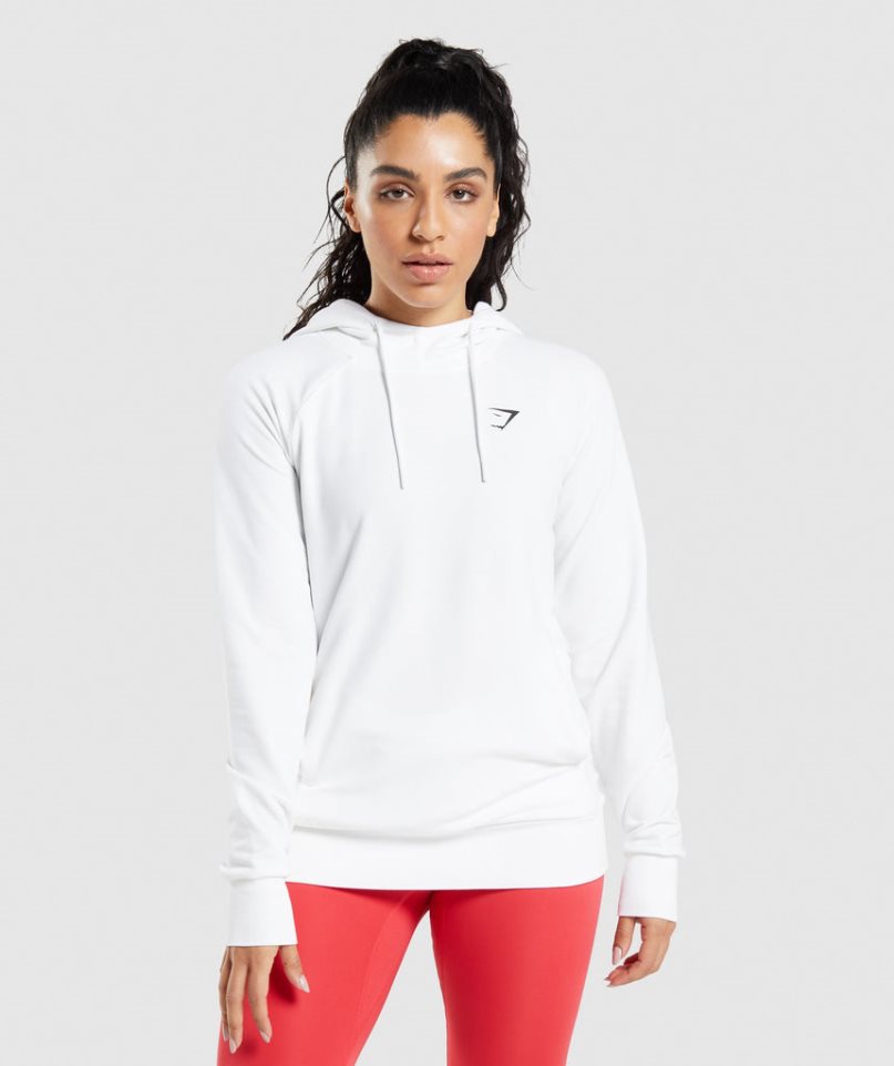 Gymshark Sport Hoodie Damen Weiß | 18532YLHT