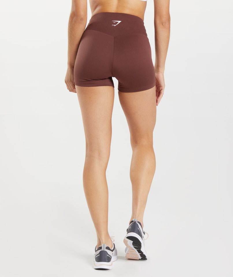 Gymshark Sport Kurze Hose Damen Dunkelbraun | 92380DKRF