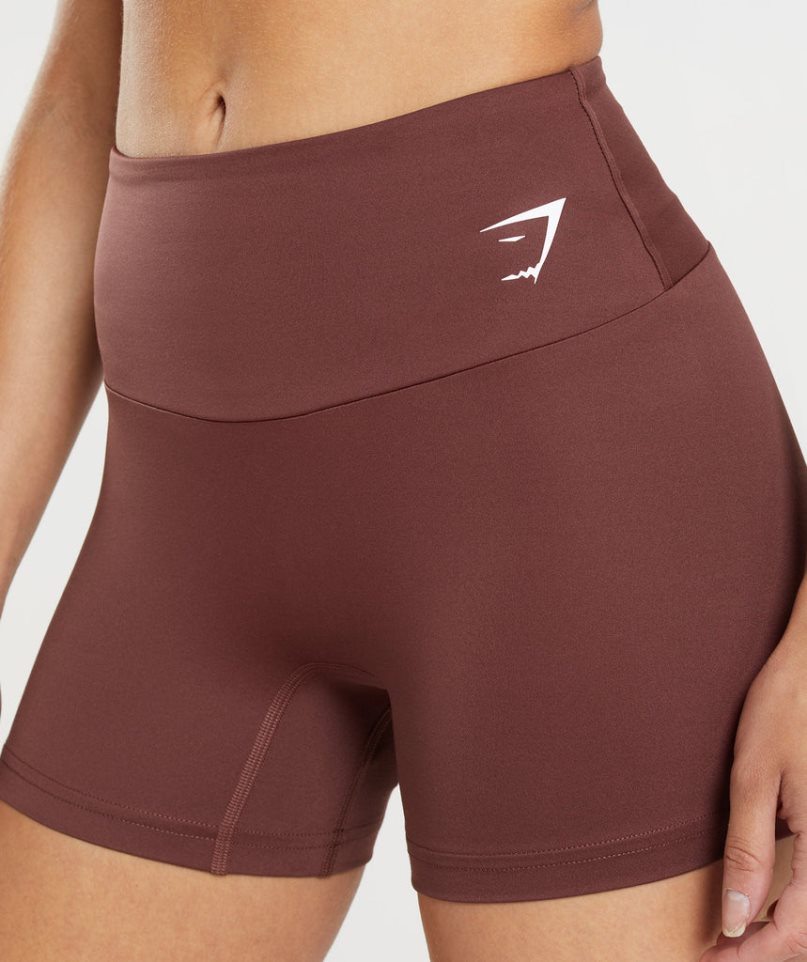 Gymshark Sport Kurze Hose Damen Dunkelbraun | 92380DKRF