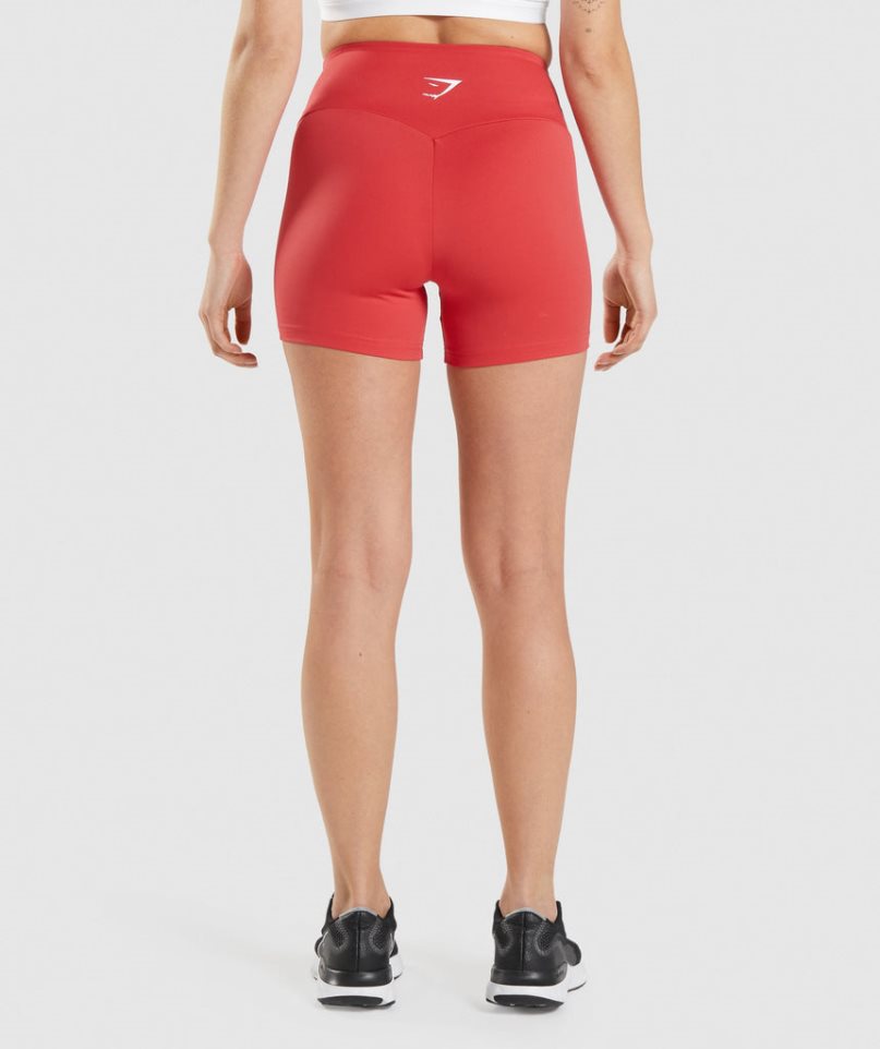 Gymshark Sport Kurze Hose Damen Rot | 10596OSWT