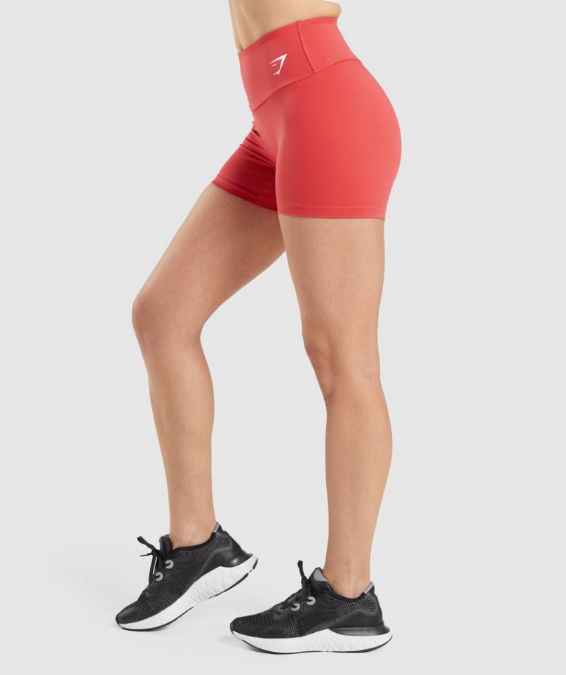 Gymshark Sport Kurze Hose Damen Rot | 10596OSWT