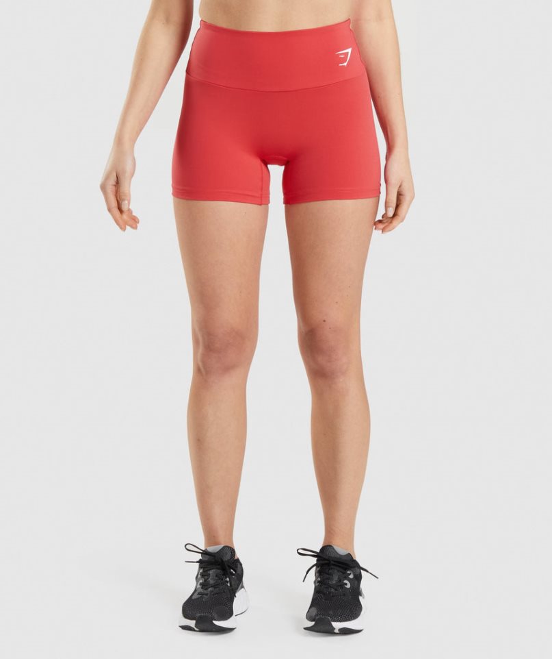 Gymshark Sport Kurze Hose Damen Rot | 10596OSWT