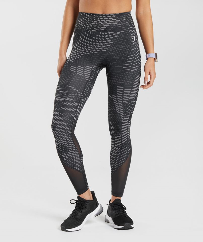 Gymshark Sport Lauf Leggings Damen Schwarz | 57634NLOX