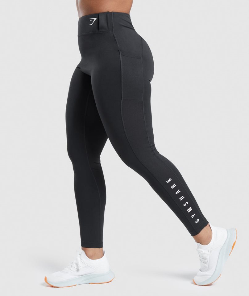 Gymshark Sport Leggings Damen Schwarz | 08267MUOA