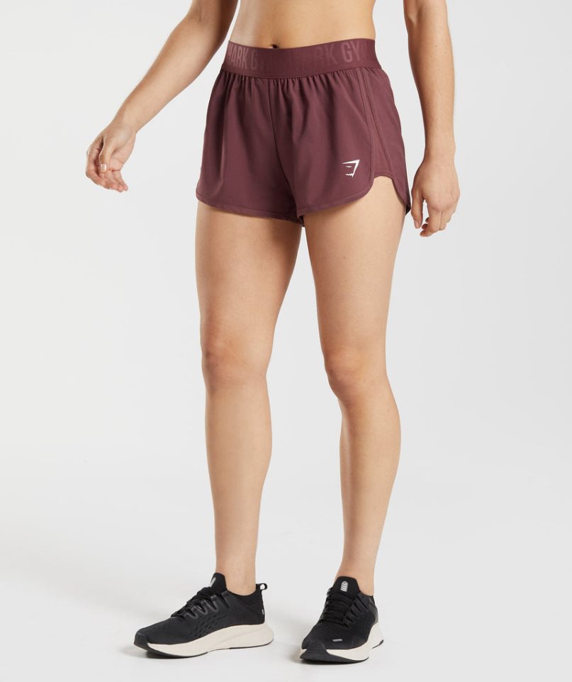 Gymshark Sport Loose Fit Kurze Hose Damen Dunkelbraun | 93086AZXG