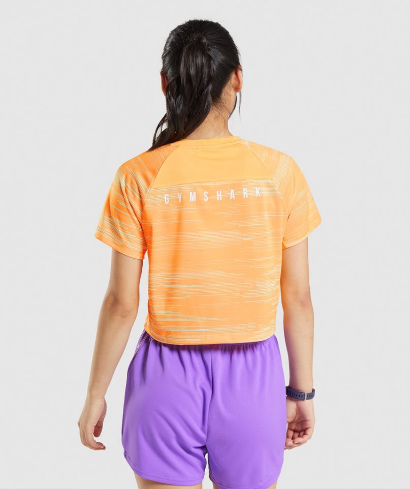 Gymshark Sport Midi T-shirts Damen Orange | 97025IBEU