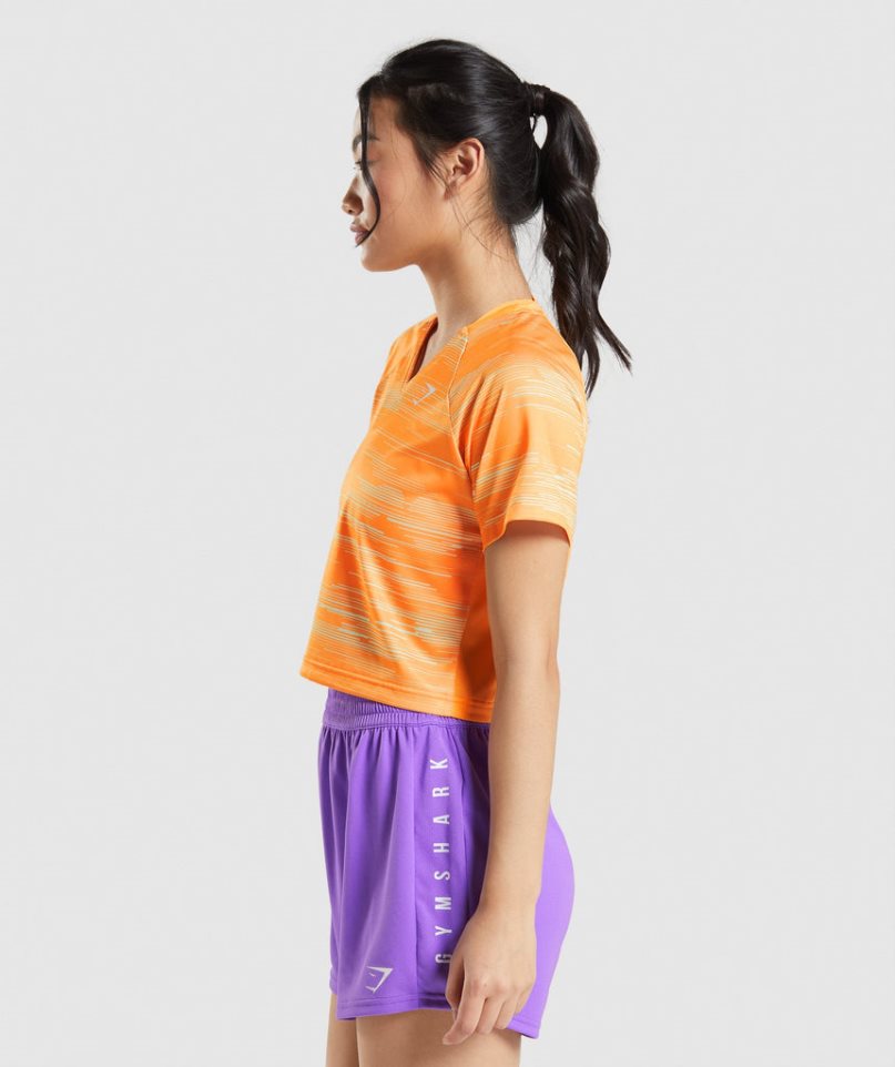 Gymshark Sport Midi T-shirts Damen Orange | 97025IBEU