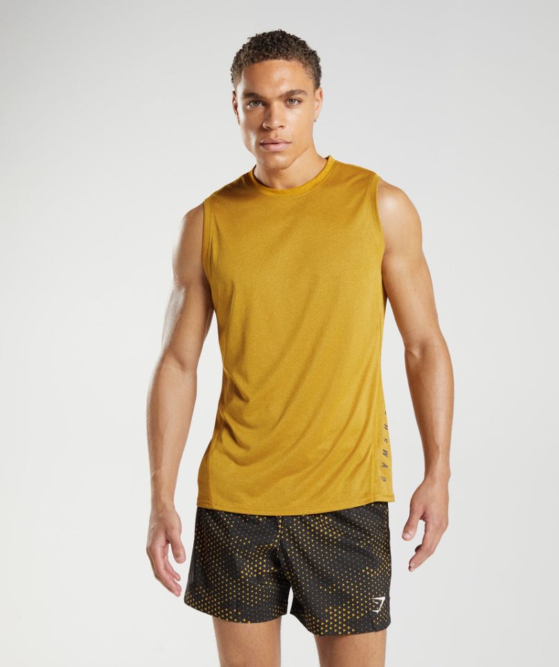 Gymshark Sport Muskelshirt Herren Gelb | 72864QZHG