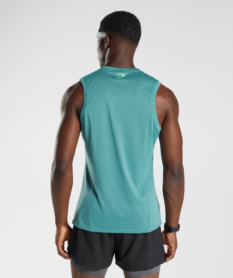 Gymshark Sport Muskelshirt Herren Türkis | 93751RKCV