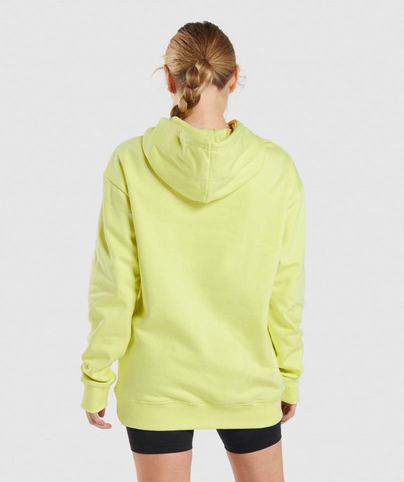 Gymshark Sport Oversized Hoodie Damen Gelb | 49561RFLY