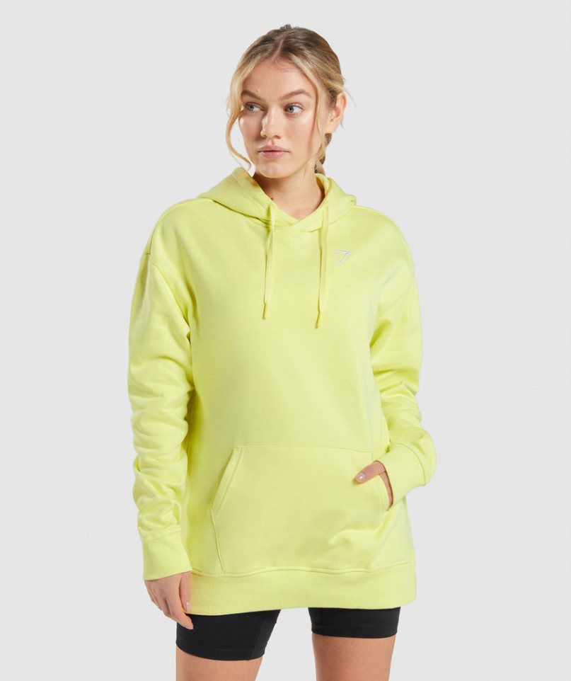 Gymshark Sport Oversized Hoodie Damen Gelb | 49561RFLY