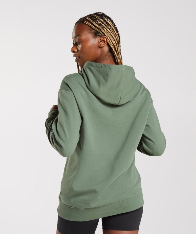 Gymshark Sport Oversized Hoodie Damen Grün | 13960NXJK