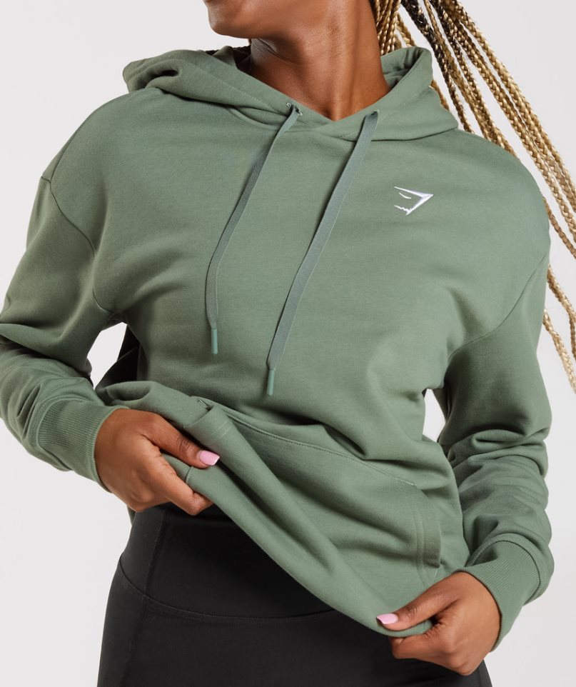 Gymshark Sport Oversized Hoodie Damen Grün | 13960NXJK