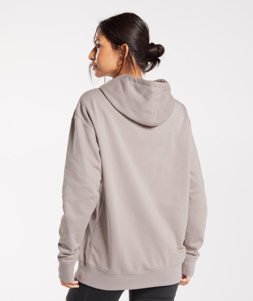 Gymshark Sport Oversized Hoodie Damen Grau | 54876UOTF