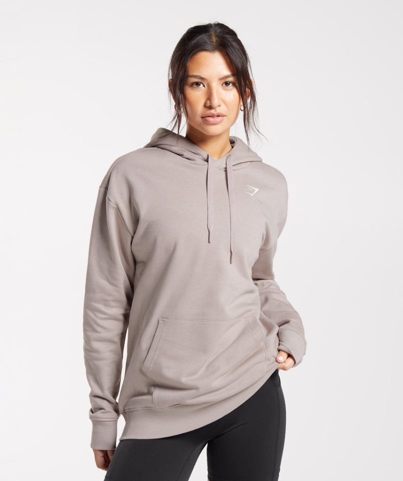 Gymshark Sport Oversized Hoodie Damen Grau | 54876UOTF