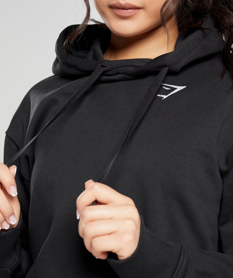 Gymshark Sport Oversized Hoodie Damen Schwarz | 70352PCJS