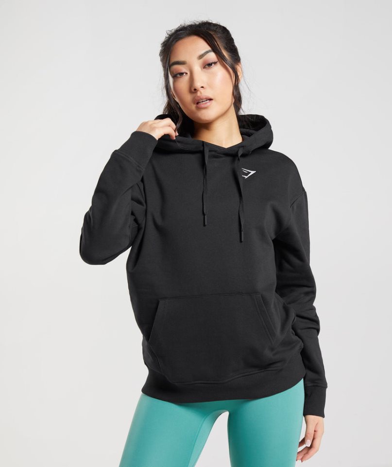 Gymshark Sport Oversized Hoodie Damen Schwarz | 70352PCJS