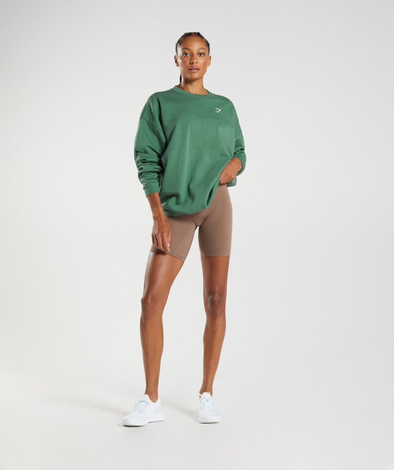 Gymshark Sport Oversized Sweatshirts Damen Grün | 06982OWTH