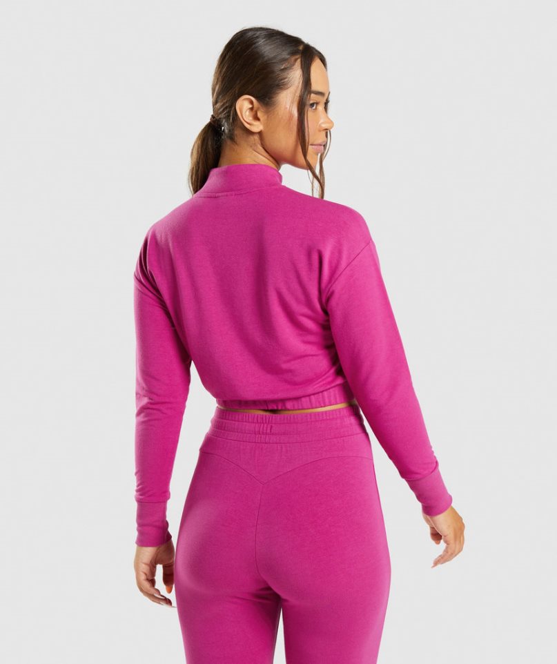 Gymshark Sport Pippa Sweatshirts Damen Rosa | 24370EVJM