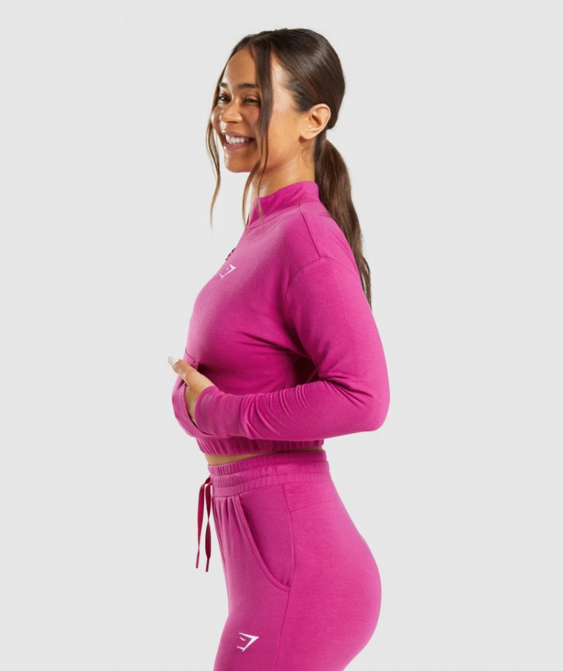 Gymshark Sport Pippa Sweatshirts Damen Rosa | 24370EVJM