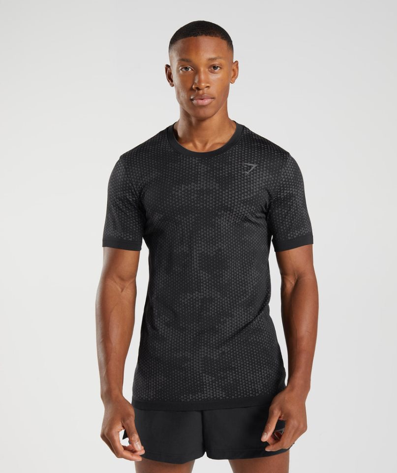 Gymshark Sport Seamless T-shirts Herren Schwarz | 31295HQXK