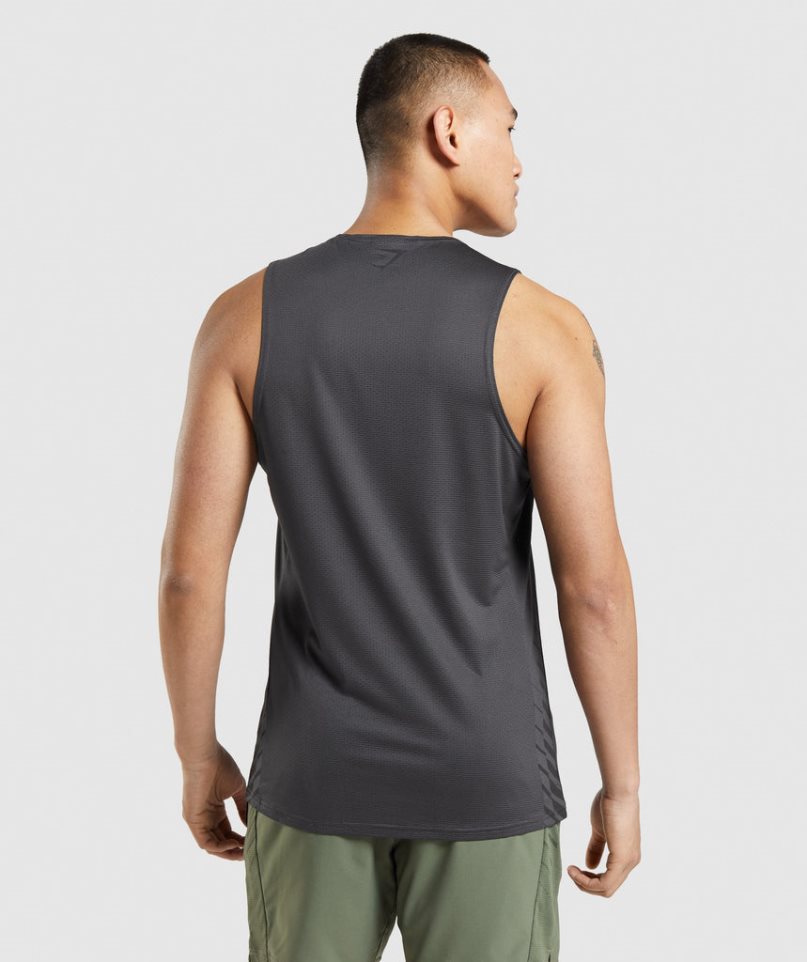 Gymshark Sport Stripe Muskelshirt Herren Schwarz | 21593HAQN