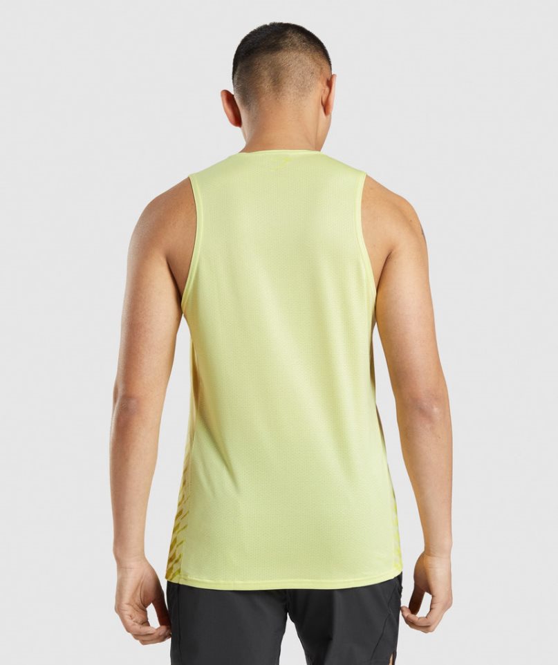 Gymshark Sport Stripe Muskelshirt Herren Gelb | 46183JQTI