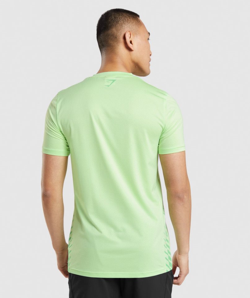 Gymshark Sport Stripe T-shirts Herren Mintfarben | 70389KFXE