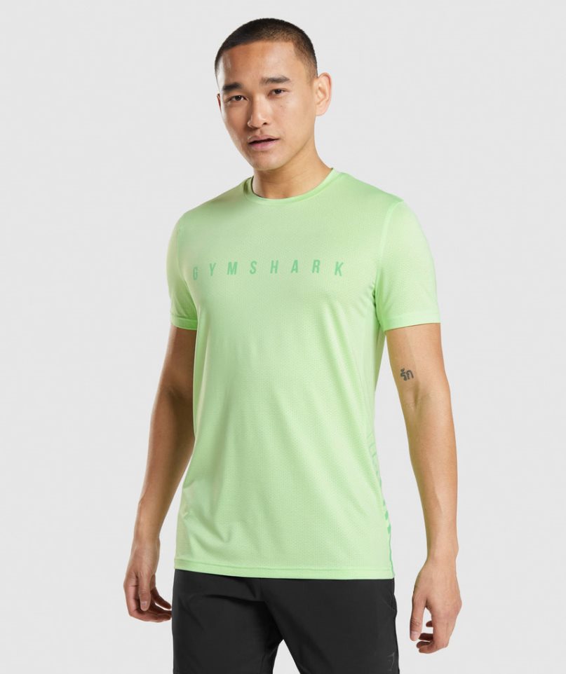 Gymshark Sport Stripe T-shirts Herren Mintfarben | 70389KFXE