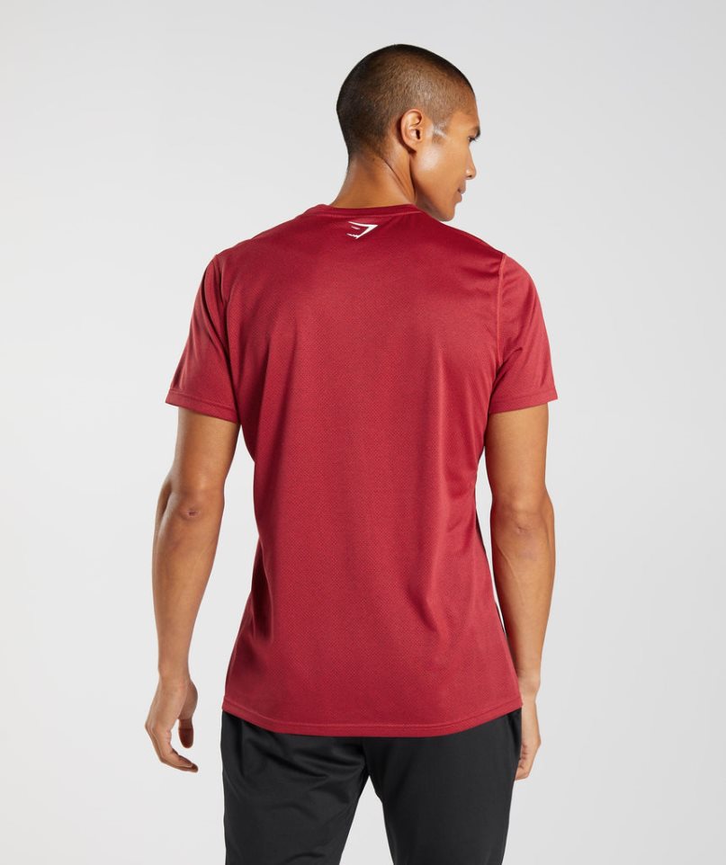 Gymshark Sport T-shirts Herren Rot | 52198VGFJ