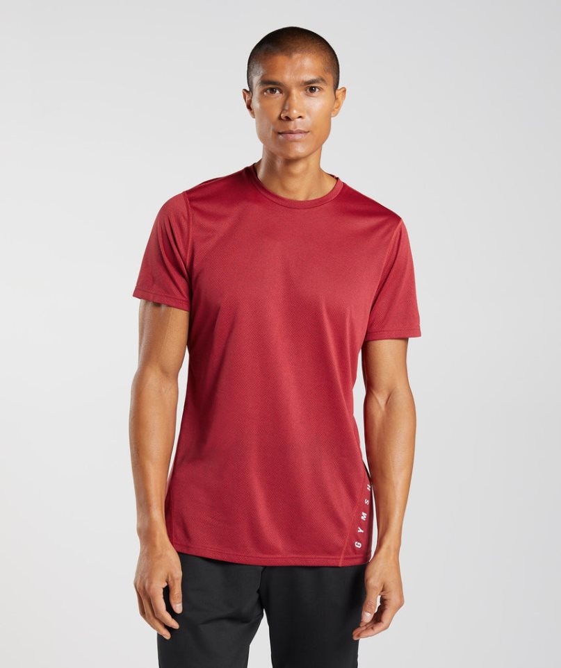 Gymshark Sport T-shirts Herren Rot | 52198VGFJ