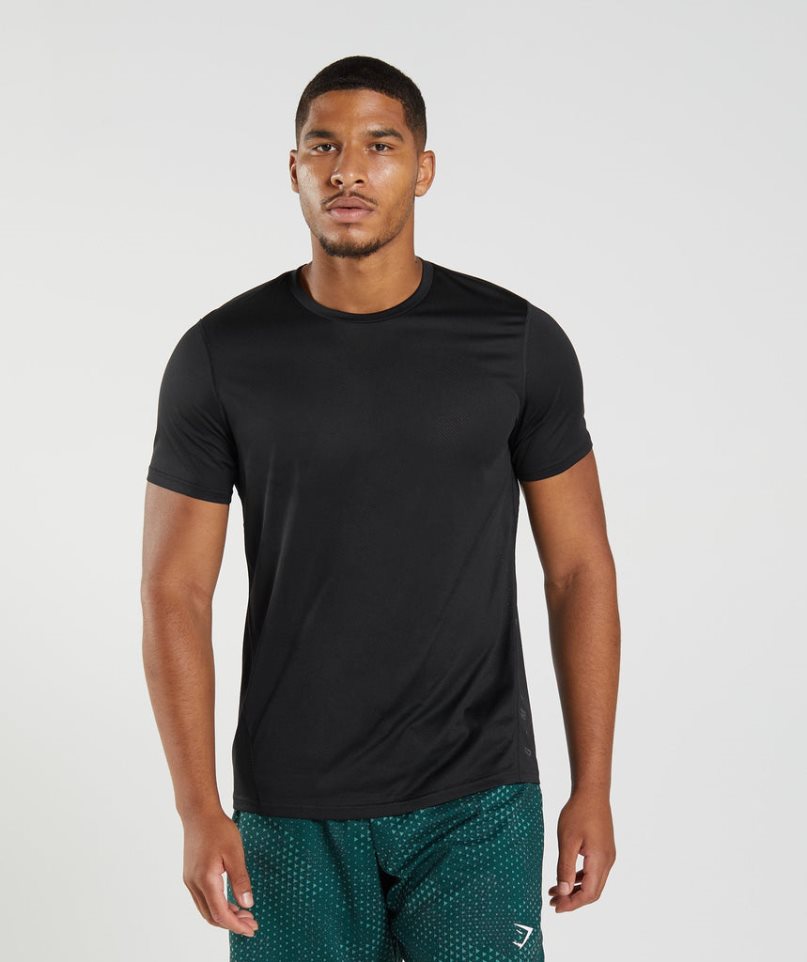 Gymshark Sport T-shirts Herren Schwarz | 39125YWLG