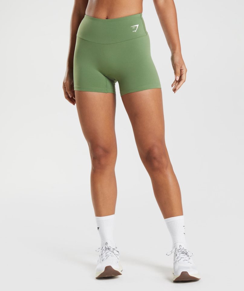 Gymshark Sport Tight Kurze Hose Damen Grün | 62850PYQW