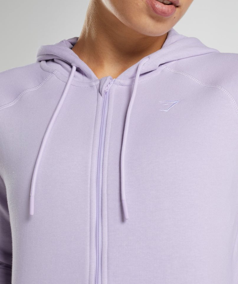 Gymshark Sport Zip Hoodie Damen Lavendel | 57103TKER