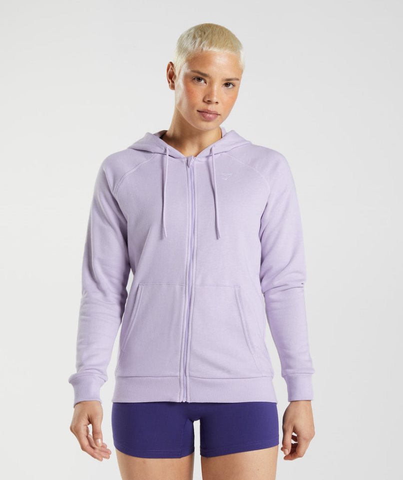 Gymshark Sport Zip Hoodie Damen Lavendel | 57103TKER